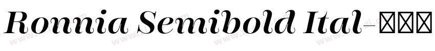 Ronnia Semibold Ital字体转换